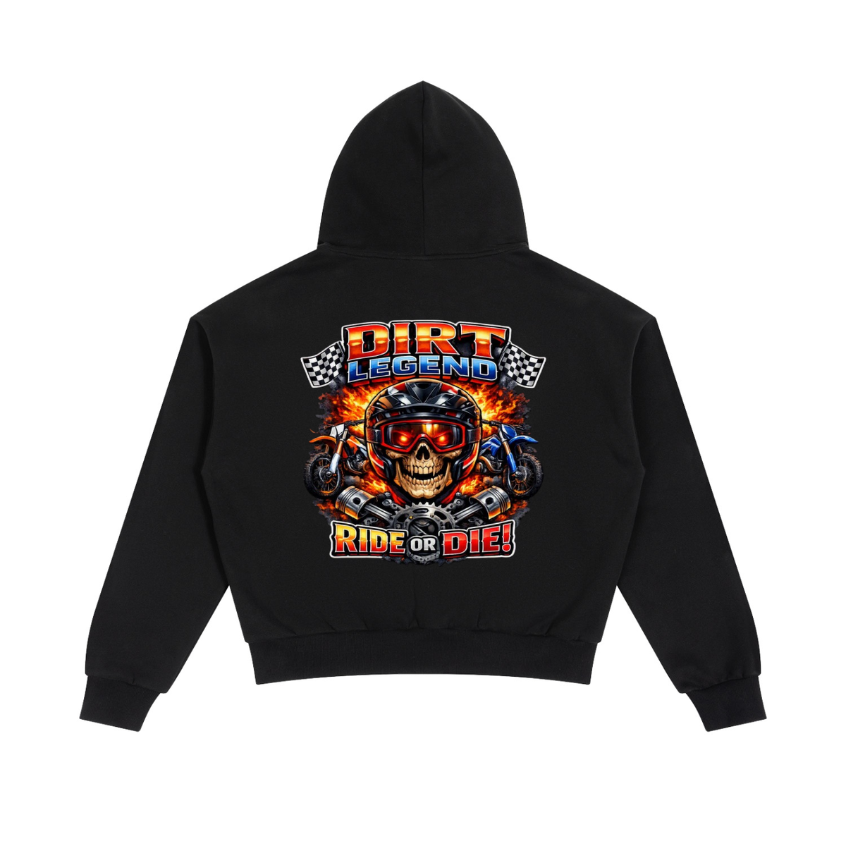 Maybe it'll Me Boxy Fleece Piping Full Zip Hoodie